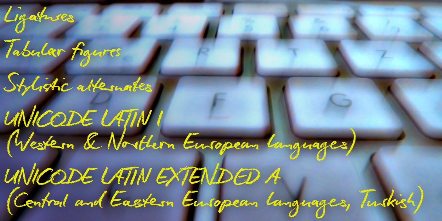 Example font Conte Script Plus #2